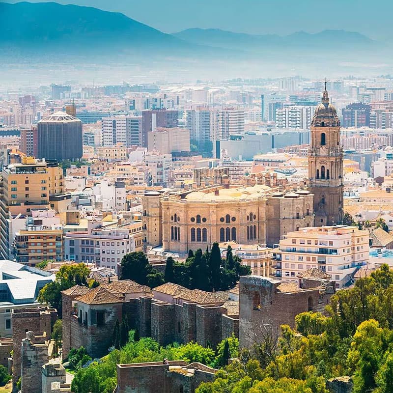 The Cathedral of the Incarnation in the city center of Malaga