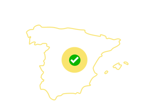 Carte-de-l’Espagne-Jaune Map of Spain