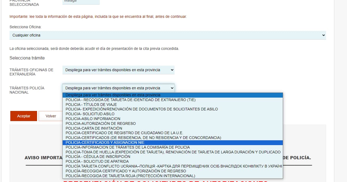 NIE-appointment-step-2-3 NIE-appointment-step-2