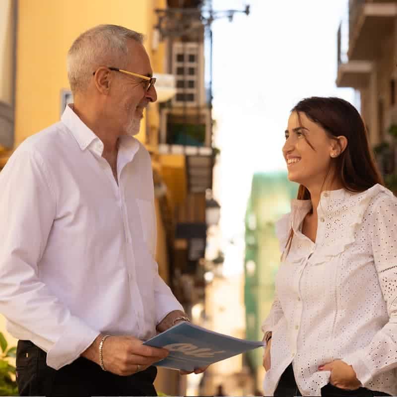 Property hunter with his client