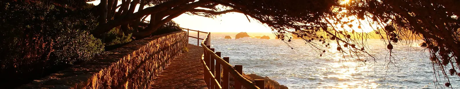 Begur Begur path by the sea at sunset